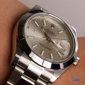 Rolex Oyster Perpetual Datejust II: Hands-On Review [116300 Silver Index] - Worn on the wrist